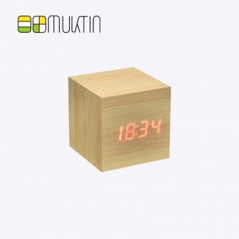 Mini electronic wooden alarm clock MT1198