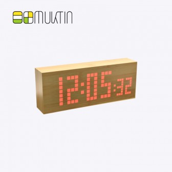 Luxury electronic wooden alarm clock MT1108A